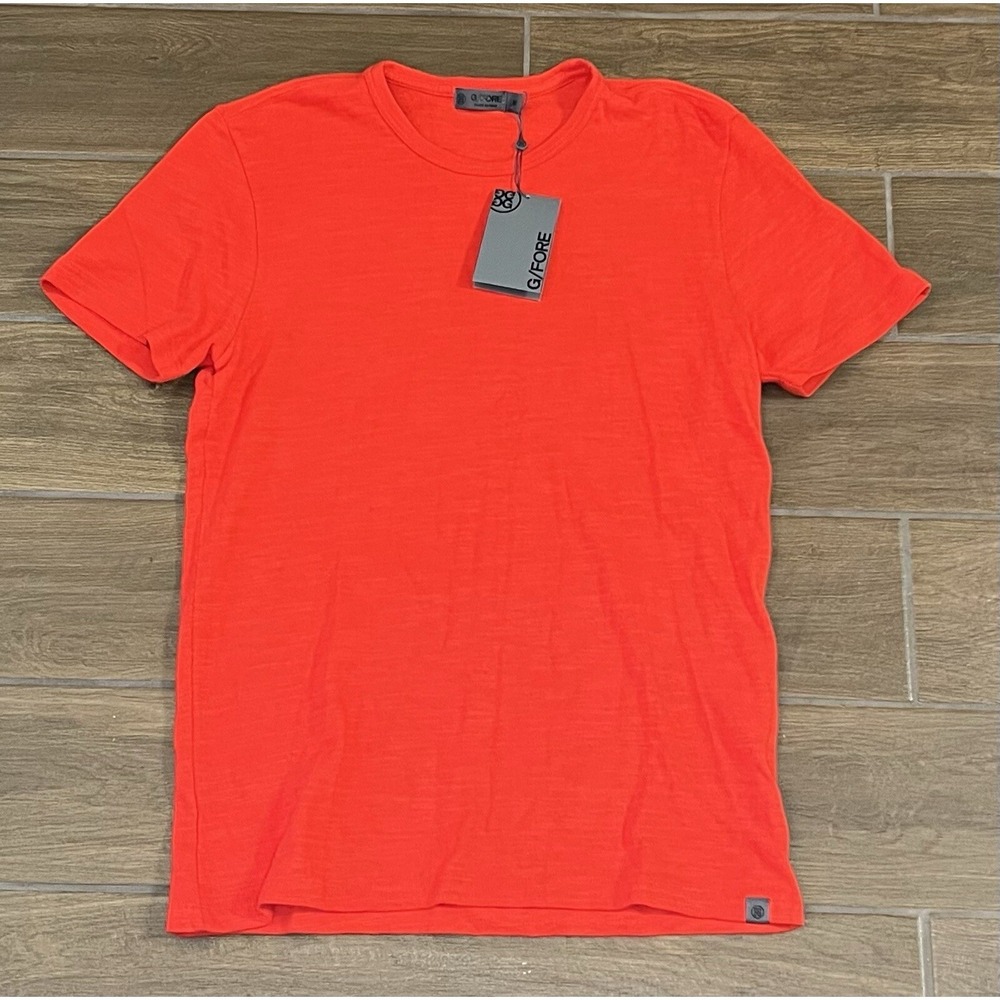 G/Fore G4 NWT Men's Large Crewneck T-Shirt Poppy/Orange NWT $85